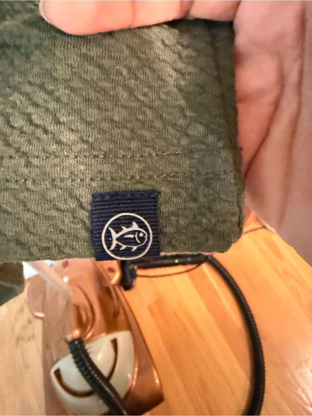 Southern Tide Olive Green Textured Knit Pullover